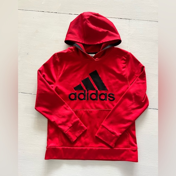 adidas Other - adidas Kids Red Hooded Sweatshirt boys size M (10/12)
